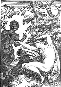 Satyre et nymphe endormie