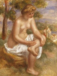 Renoir - Baigneuse assise dans un paysage, dite Eurydice, 1895-1896